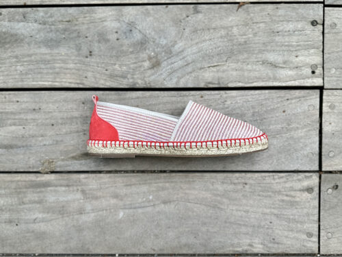Espadrille seersucker vintage red