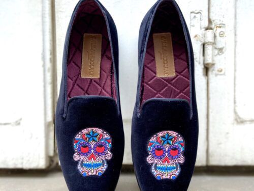 ALBERT SLIPPER MEXICAN SKULL
