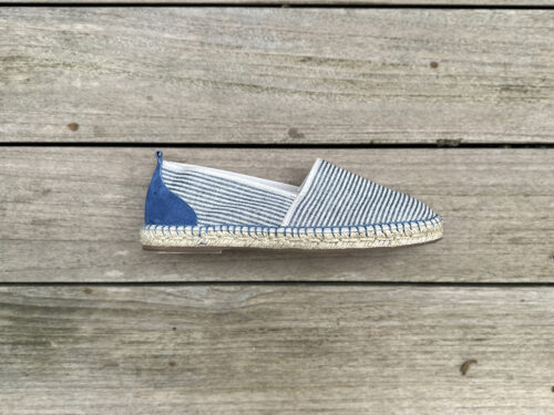Espadrille seersucker vintage blue