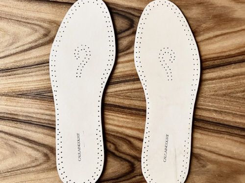 Leather removable insole