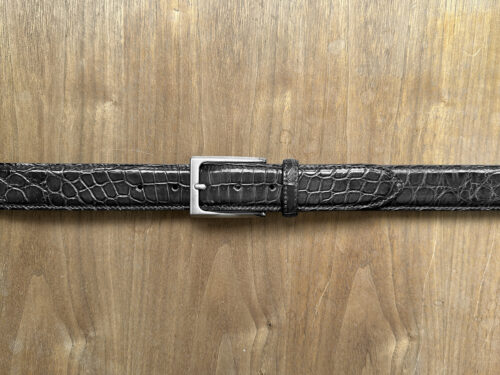 Alligator patinated belt