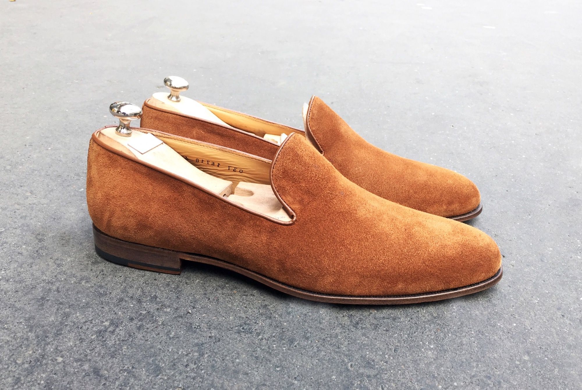 Capri cognac suede : Summer Shoes - Caulaincourt Paris