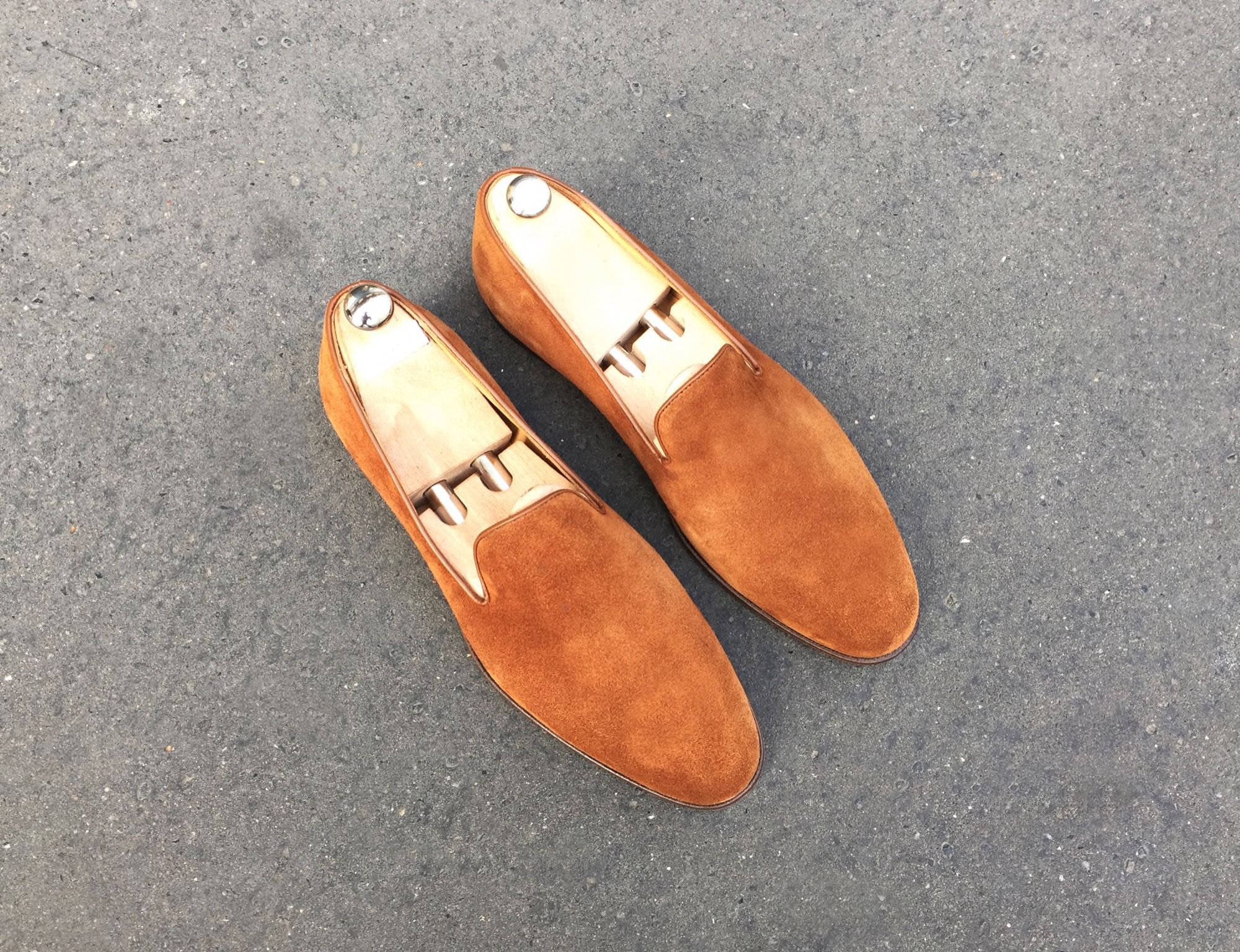 Capri cognac suede : Summer Shoes - Caulaincourt Paris