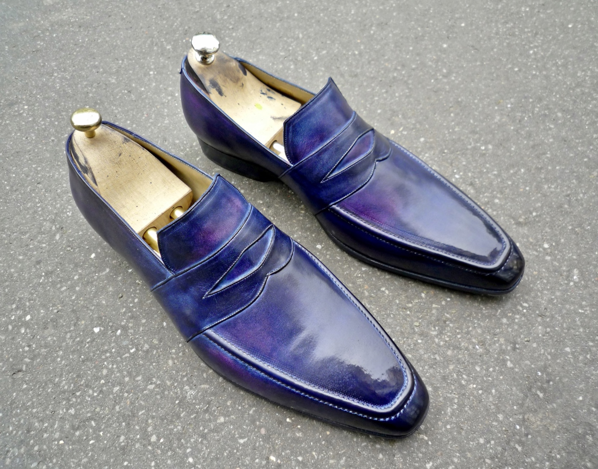 BERLUTI Cuir Brule Patina Loafer Shoes