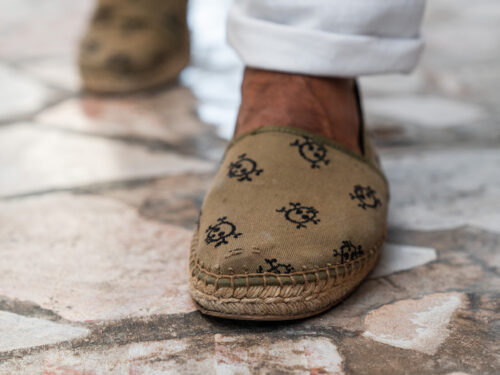 Espadrille Kaki Skull : Easy Shoes, Modèle saisonnier