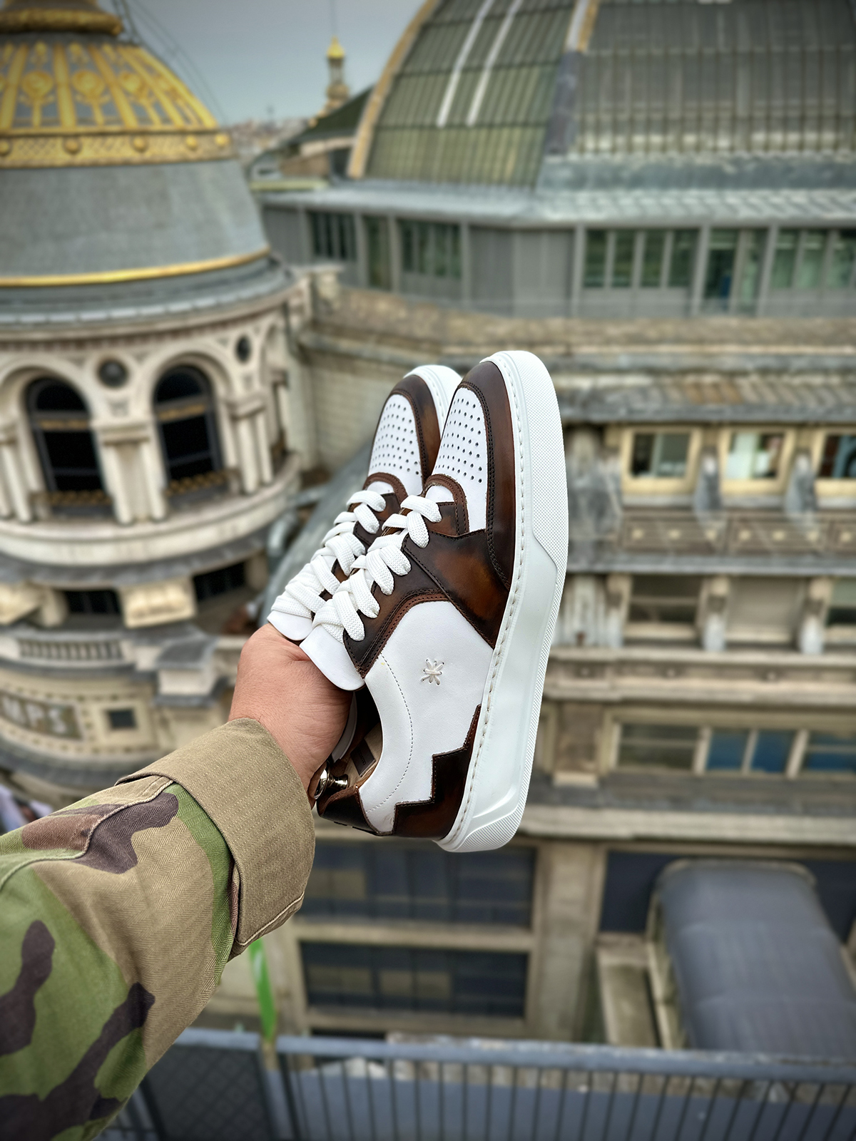 KERGUELEN WHITE x PATINA : Bandit Sneakers - Caulaincourt Paris