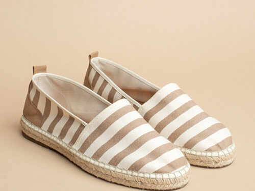 Espadrille taupe x white